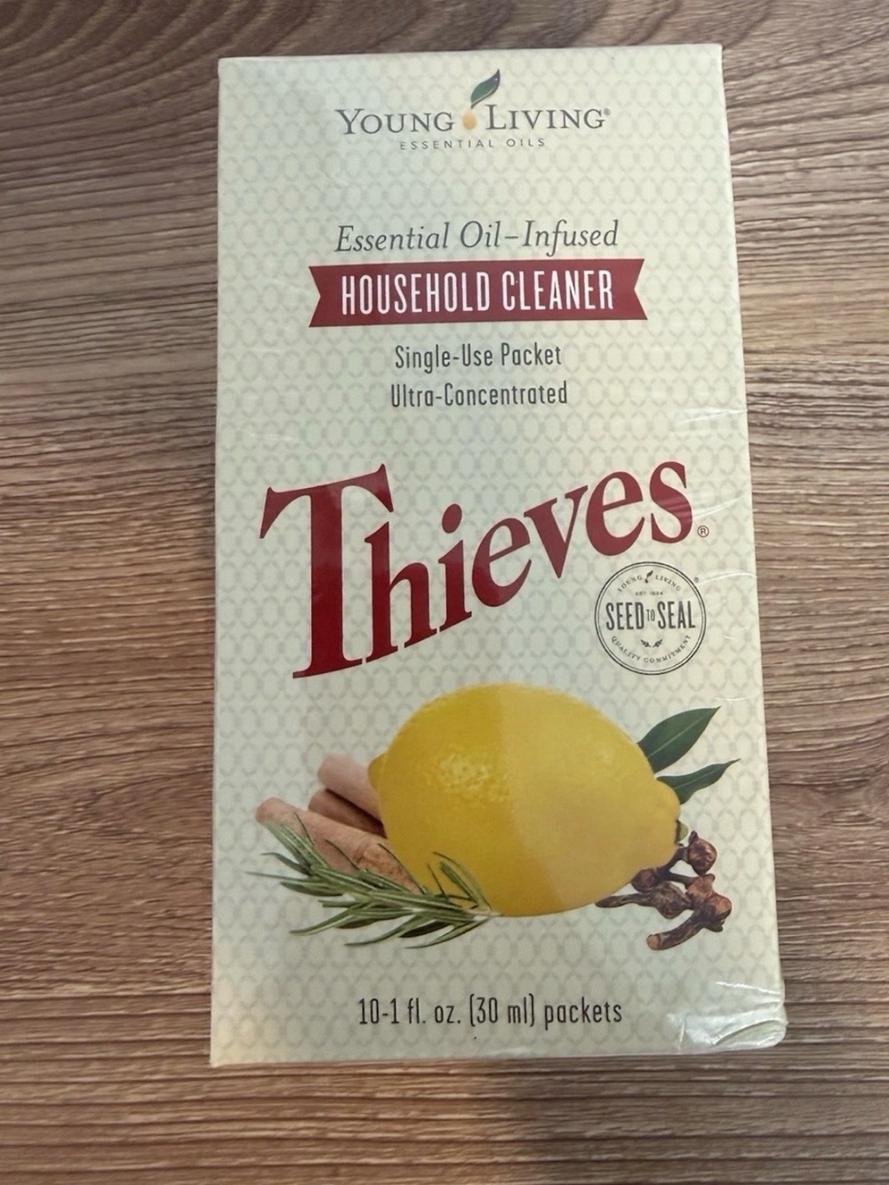 NEW Thieves Infused Household Cleaner 10x Single 1oz Use Packets Young Living